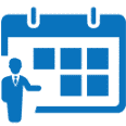 Blue Transparent Training Calendar Icon